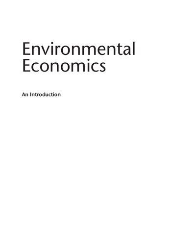 Environmental Economics
