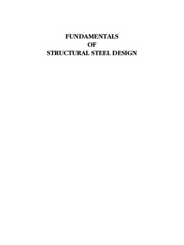 Fundamentals Of Structural Steel Design