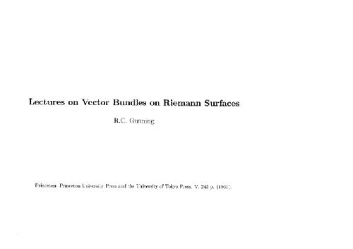 Lectures on Vector Bundles on Riemann Surfaces