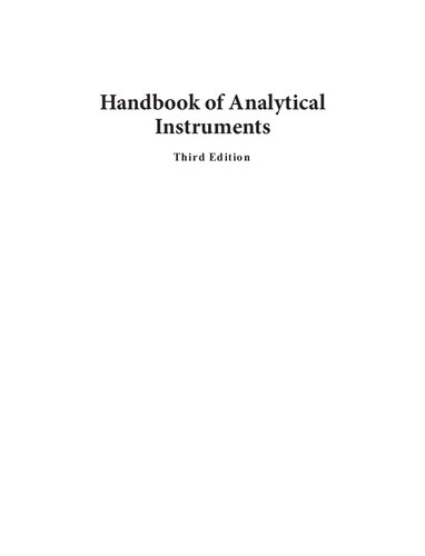 Handbook Of Analytical Instruments