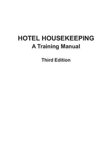 Hotel Housekeeping Training Manual
