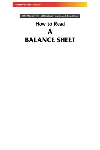 How to read a balance sheet.