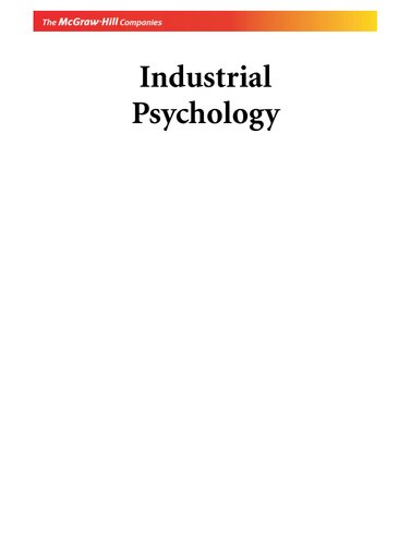 Industrial Psychology
