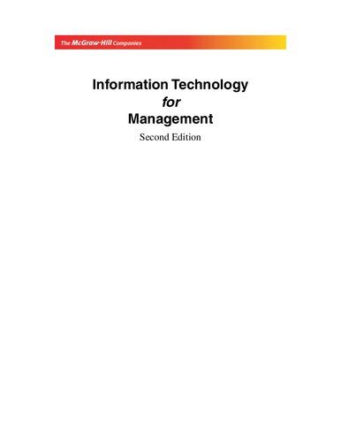 Information Technology For Management