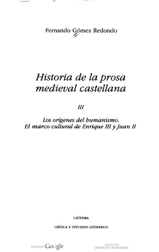 Historia de la prosa medieval castellana