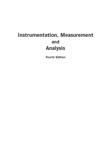 Instrumentation, Measurement and Analysis