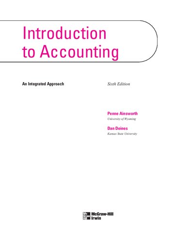 Introduction to Accounting: An Integrated Approach