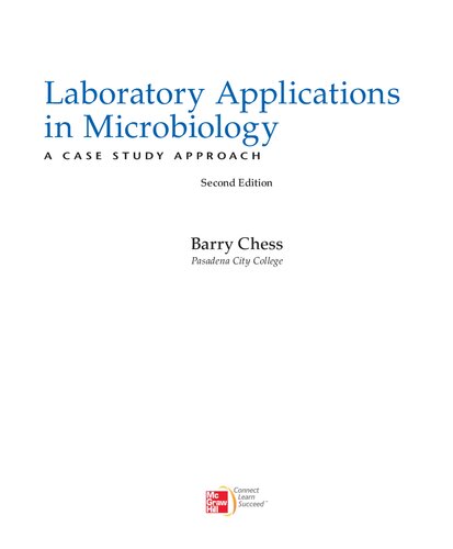 Laboratory Applications in Microbiology: A Case Study Approach