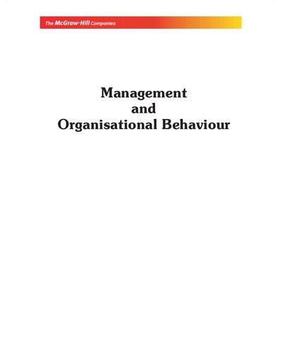 Management & Organizational Behaviour