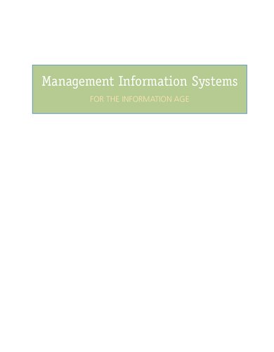 Management Information Systems for the Information Age