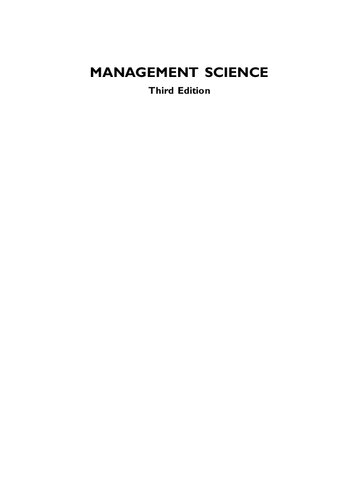 Management Science 4E