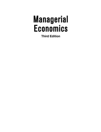 Managerial Economics