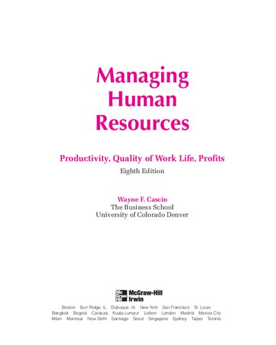 Managing Human Resources