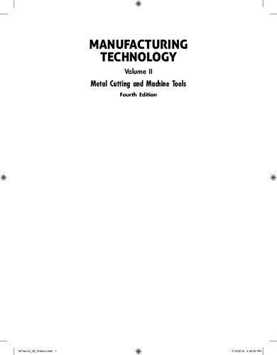 Manufacturing Technology Vol 2