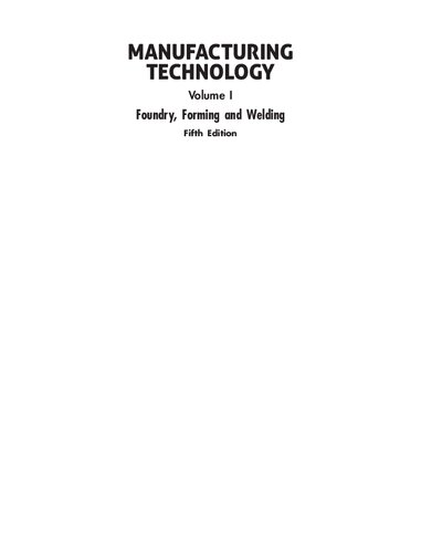 Manufacturing Technology Vol-1