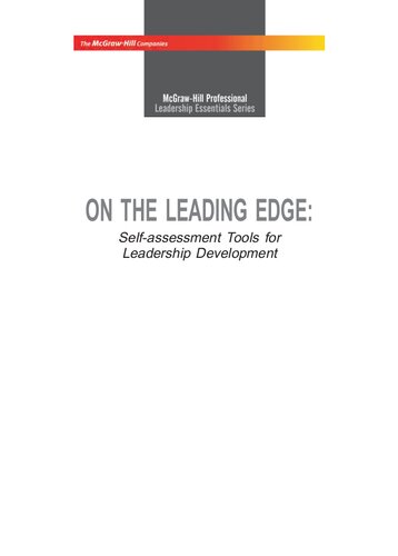 On the leading edge : self-assessemnt tools for leadership development