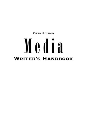 Media Writer's Handbook: A Guide to Common Writing and Editing Problems