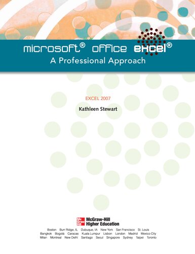 Microsoft Excel 2007: A Professional Approach