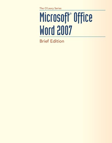 Microsoft Office Word 2007 Brief