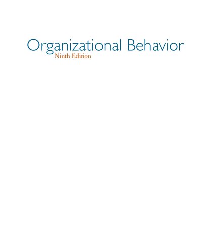 Organizational Behavior