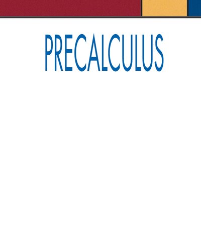 Precalculus: Graphs and Models