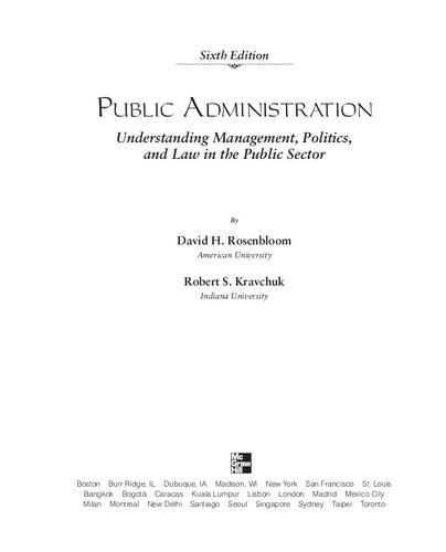 Public Administration: Understanding Management, Politics, and Law in the Public Sector