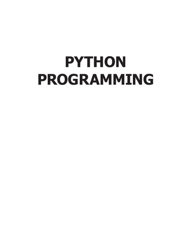 Python Programming