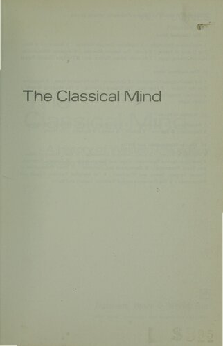 A History of Western Philosophy ; The Classical Mind