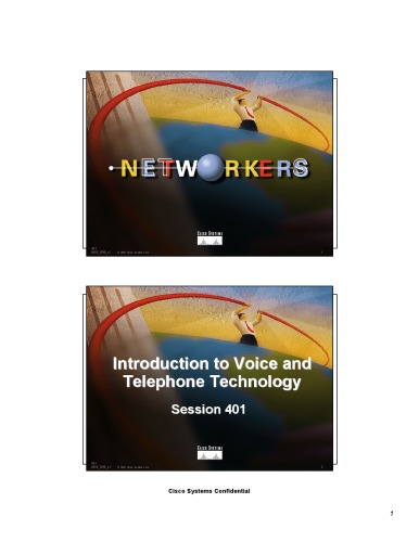 Cisco - Introduction to Voice and Telephone Technology 401