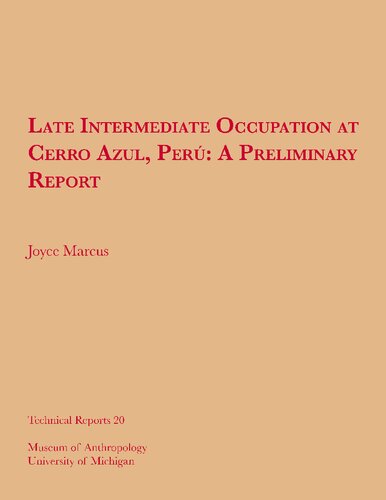Late Intermediate Occupation at Cerro Azul, Perú, A Preliminary Report