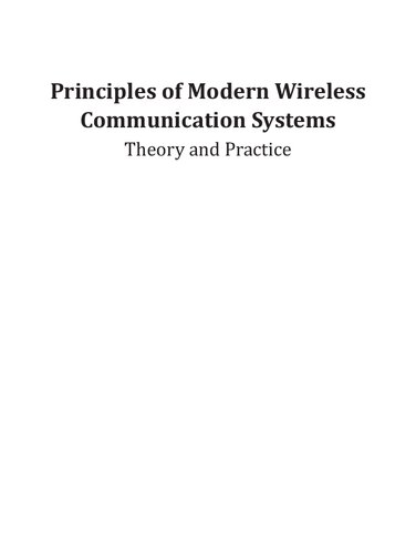 Principles Of Modern Wireless Communications Systems