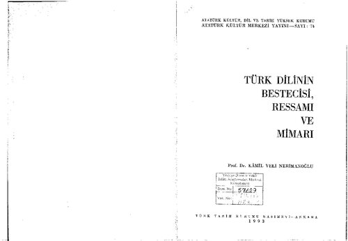 Turk Dilinin Bestecisi Ressami ve Mimari