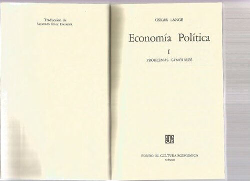 Economía política, I: problemas generales