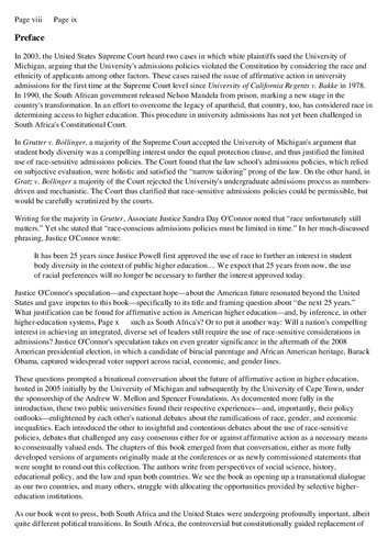 The Next Twenty-five Years: Affirmative Action in Higher Education in the United States and South Africa