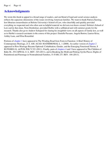 Intimate Associations: THE LAW AND CULTURE OF AMERICAN FAMILIES