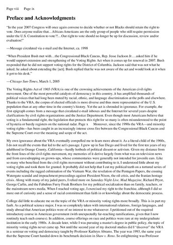 The Congressional Black Caucus, Minority Voting Rights, and the U.S. Supreme Court