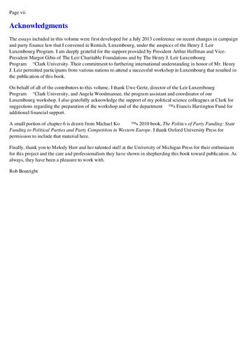 The Deregulatory Moment?: A Comparative Perspective on Changing Campaign Finance Laws