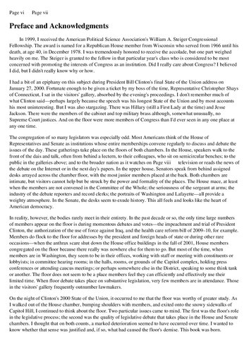 The Floor in Congressional Life