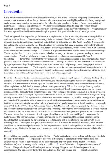 Reactivations: Essays on Performance and Its Documentation