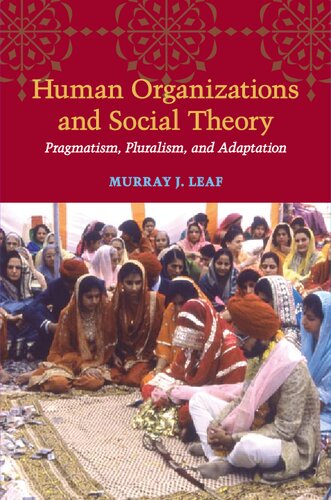 Human Organizations and Social Theory : Pragmatism, Pluralism, and Adaptation