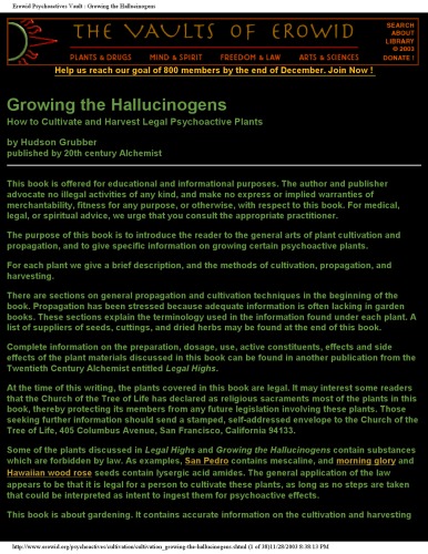 Growing the Hallucinogens