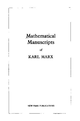 Mathematical manuscripts of Karl Marx