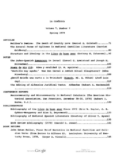 La corónica. A Journal of Medieval Hispanic Languages, Literatures, and Cultures