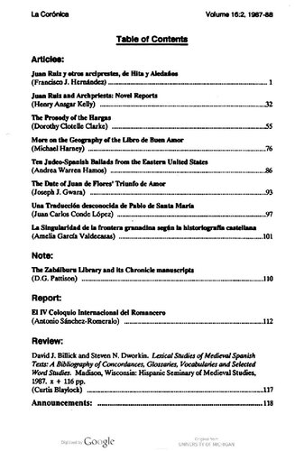La corónica. A Journal of Medieval Hispanic Languages, Literatures, and Cultures