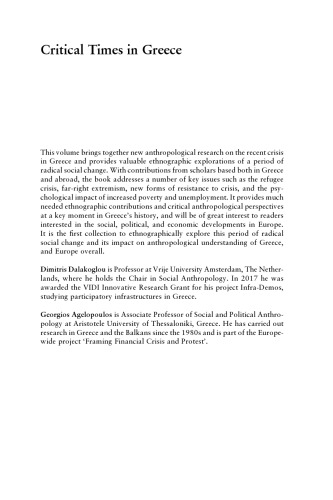 Critical Times in Greece: Anthropological Engagements with the Crisis