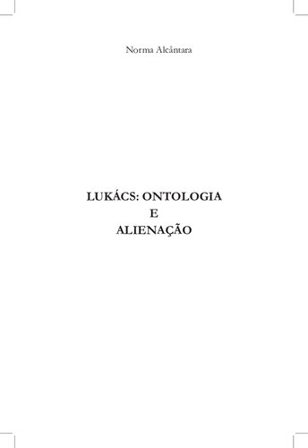 Lukács: ontologia e alienação