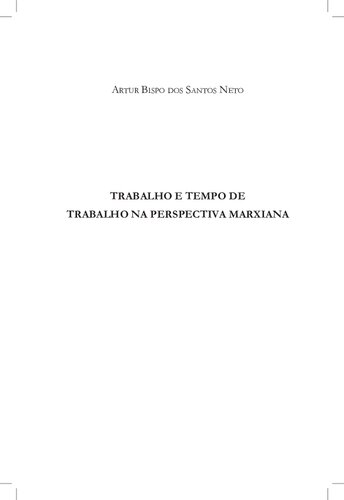 Trabalho e tempo de trabalho na perspectiva marxiana