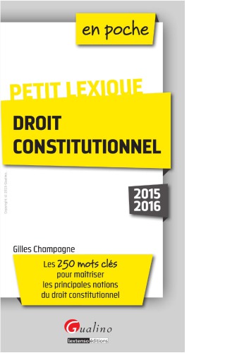 Petit lexique de droit constitutionnel