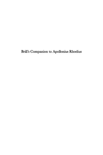Brill's Companion to Apollonius Rhodius