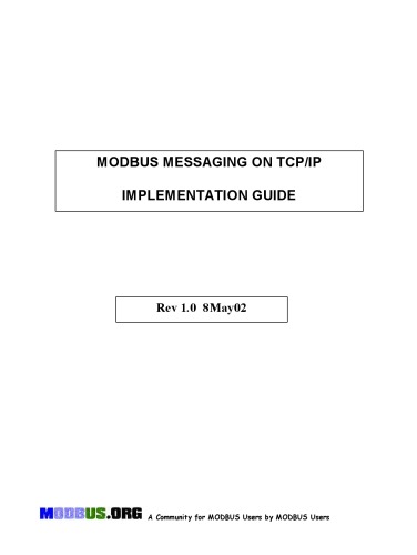 Modbus messaging on TCP-IP implementation guide.Rev 1.0